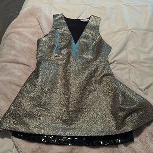 Gold Metallic Sachin & Babi Cocktail Dress
